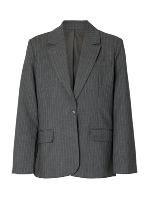 Tonia Oversized blazer Cool Grey Stripes/Pinstripe Selected Femme